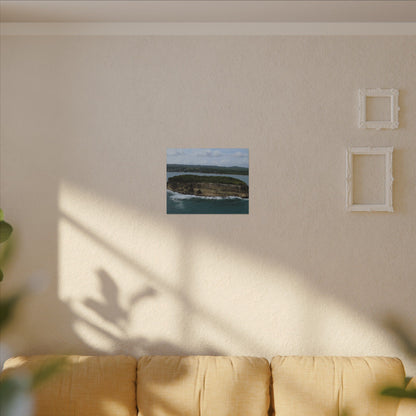 Coastal Cliff Matte Canvas Wall Art — Aerial Ocean Landscape Print