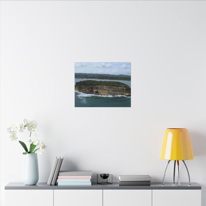 Coastal Cliff Matte Canvas Wall Art — Aerial Ocean Landscape Print
