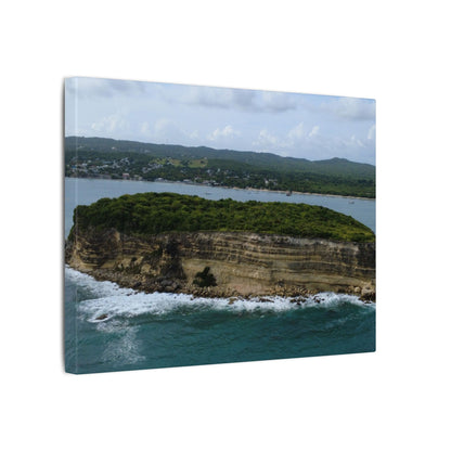 Coastal Cliff Matte Canvas Wall Art — Aerial Ocean Landscape Print