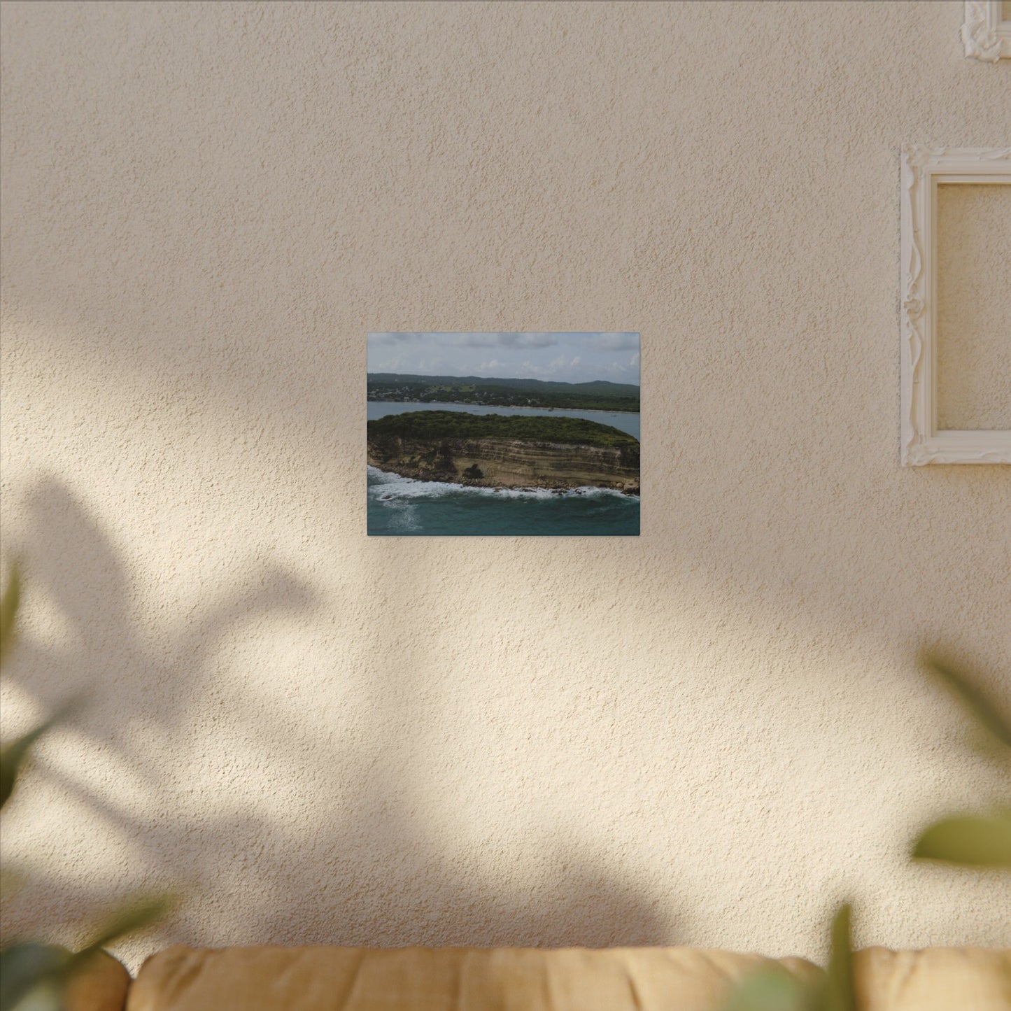 Coastal Cliff Matte Canvas Wall Art — Aerial Ocean Landscape Print
