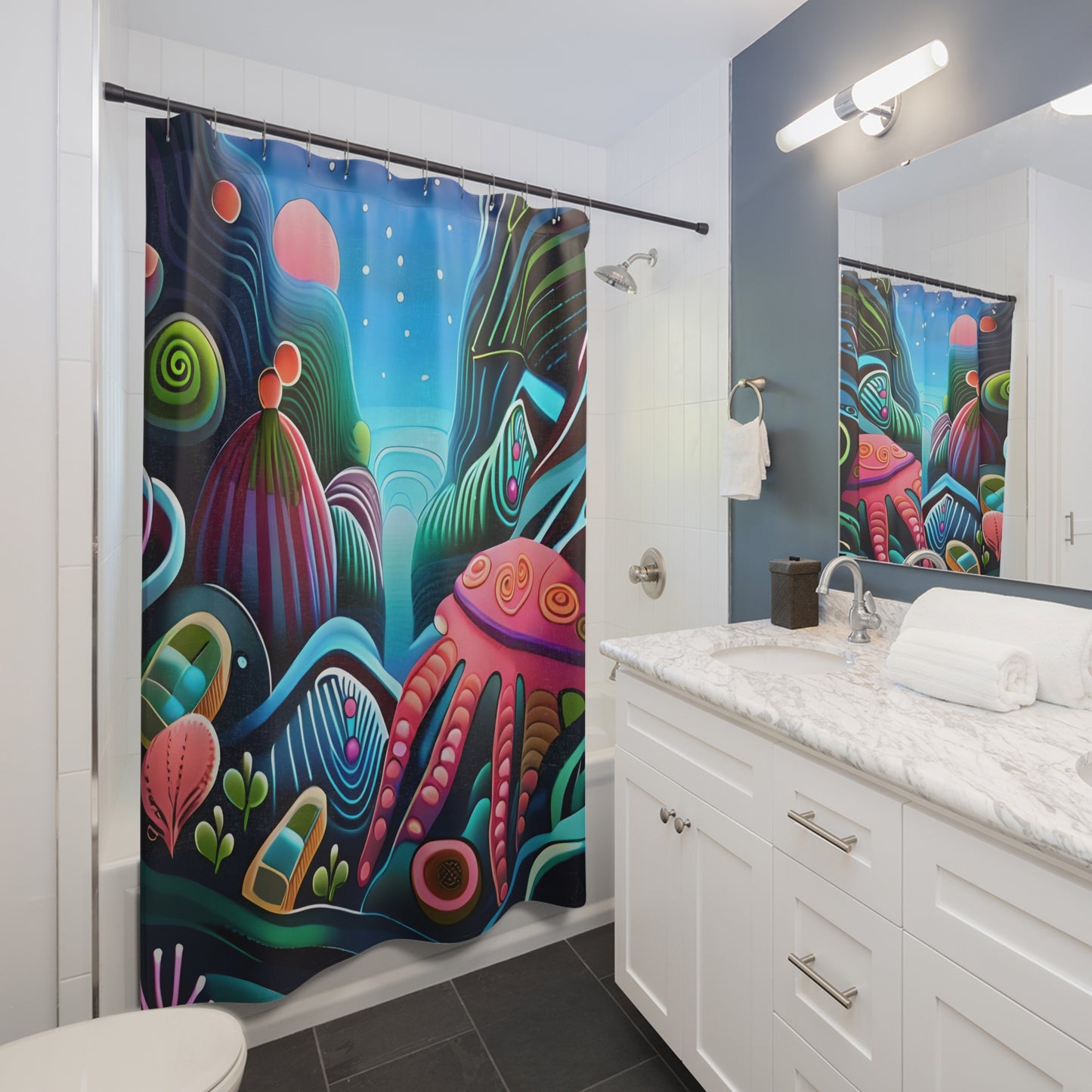 MAR AZUL shower curtain