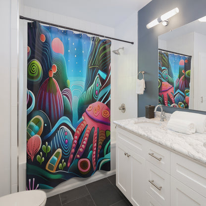 MAR AZUL shower curtain