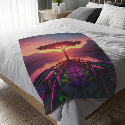 YGGADRASIL TREE - BODY Velveteen Minky Blanket (Two-sided with different landscapes!)